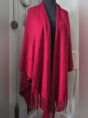 croft & barrow Red Textured Knit Scarf